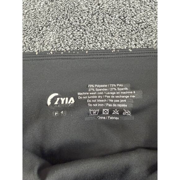 ZYIA Active Black Speckled Cropped Leggings Womens Size 16-18 - Picture 3 of 4